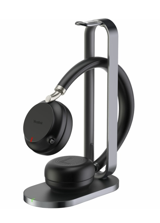 BH72 Bluetooth Teams Headset Dual Black with Charging stand